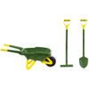 John Deere: Wheelbarrow Set - Green & Yellow - 3pc, Pretend Play Gardening & Yard Work Toy, Shovel & Rake, Indoor-Outdoor, Licensed, Kids Ages 3+ view 3