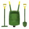 John Deere: Wheelbarrow Set - Green & Yellow - 3pc, Pretend Play Gardening & Yard Work Toy, Shovel & Rake, Indoor-Outdoor, Licensed, Kids Ages 3+ view 4