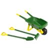 Theo Klein 3952 John Deere Wheelbarrow Set and Sturdy Garden Tool Set for Kids and Includes Shovel and Rake and Toy for Kids Ages 3 and Up view 1