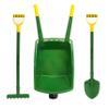 Theo Klein 3952 John Deere Wheelbarrow Set and Sturdy Garden Tool Set for Kids and Includes Shovel and Rake and Toy for Kids Ages 3 and Up view 3