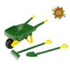 Theo Klein 3952 John Deere Wheelbarrow Set and Sturdy Garden Tool Set for Kids and Includes Shovel and Rake and Toy for Kids Ages 3 and Up view 4