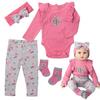Reborn Baby Doll Clothes 20-22 Inch Girl 4 Pieces Set Premium Dolls Outfit Accessories Pretend Play Gift for Kids Pink Floral Design view 1