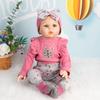 Reborn Baby Doll Clothes 20-22 Inch Girl 4 Pieces Set Premium Dolls Outfit Accessories Pretend Play Gift for Kids Pink Floral Design view 4