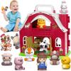 Aigybobo Farm Animals Big Barn Toys for 1 2 3 Year Old, Toddler Montessori Learning Toy, Farm Playset with Animal Figures and DIY Stickers, Christmas Birthday Gift for Baby Boys Girls Age 12-18 Months view 1