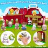 Aigybobo Farm Animals Big Barn Toys for 1 2 3 Year Old, Toddler Montessori Learning Toy, Farm Playset with Animal Figures and DIY Stickers, Christmas Birthday Gift for Baby Boys Girls Age 12-18 Months view 3