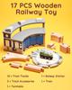SainSmart Jr. Wooden Train Track with Roundhouse - Railway Toy for Toddlers, Double-Side Tracks Compatible with with All Major Brands - Wood Toy Train for Aged 3+ view 4