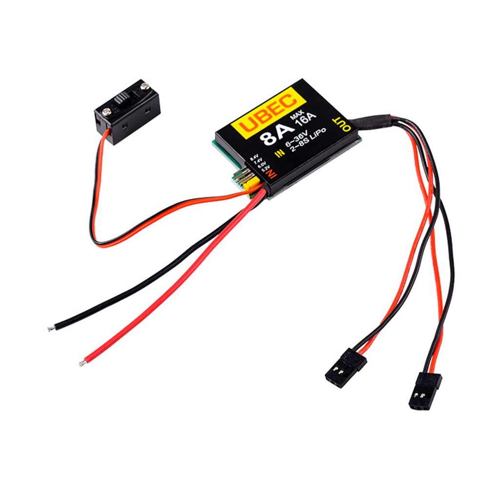 MOUDOAUER 4 Gears UBEC-8A 6V-36V 2-8s LiPo Independent Power Supply Module for FPV Drone Accessory Part