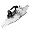 GPM Aluminum 7075-T6 Chassis Plate with Servo Mount+Battery Compartment+Motor Base for 1/8 4WD Sledge Monster Truck95076-4 Rc Cars (Silver) view 1
