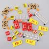 gofidin 62PCS Mini Traffic Cones Street Scene Model Road Signs Road Block Fences Parking Crossbar Early Teaching Kids Cognition Plastic view 2