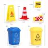 gofidin 62PCS Mini Traffic Cones Street Scene Model Road Signs Road Block Fences Parking Crossbar Early Teaching Kids Cognition Plastic view 4