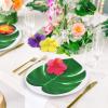 126Pcs Luau Party Decorations Supplies Tropical Palm Leaves Hibiscus Flowers Simulation Artificial Leaf for Hawaiian Luau Safari Parties Jungle Beach Theme BBQ Birthday Party Decorations Table Dcor view 4