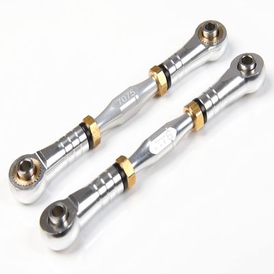 GTBRacing CNC Aluminum Hard Anodized 7075 Servo Steering Link Turnbuckle Tie Rod for 1/5 RC Car LOSI DBXL-E 2.0 Upgrade Part (Silver)