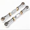 GTBRacing CNC Aluminum Hard Anodized 7075 Servo Steering Link Turnbuckle Tie Rod for 1/5 RC Car LOSI DBXL-E 2.0 Upgrade Part (Silver) view 1