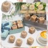 Hanaive 12 Pcs Ice Breaking Dice Games for Conversation Starter,Wood Color view 3
