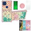Case for PCD P63L Case Compatible with PCD P63L Phone Case Cover [with Tempered Glass Screen Protector][PC + TPU 2 in 1][Ring Support] [Gold Glitter+Luminous] JSF-YL view 1