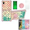 Hyundai L604 Case Compatible with Hyundai L604 Phone Case Cover [with Tempered Glass Screen Protector][PC + TPU 2 in 1][Ring Support] [Gold Glitter+Luminous] JSF-YL view 1