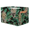 African Animal Butterfly Leopard Print Storage Basket Cube Large Collapsible Toys Storage Box Bin Laundry Organizer for Closet Shelf Nursery Kids Bedroom,15x11x9.5 in,2 Pack view 2