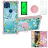 Case for PCD P63L Case Compatible with PCD P63L Phone Case Cover [with Tempered Glass Screen Protector][PC + TPU 2 in 1][Ring Support] [Gold Glitter+Luminous] JSF-YHD view 1