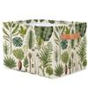 Summer Palm Leaves Storage Basket Cube Large Collapsible Toys Storage Box Bin Laundry Organizer for Closet Shelf Nursery Kids Bedroom,15x11x9.5 in,2 Pack view 2