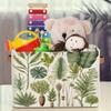 Summer Palm Leaves Storage Basket Cube Large Collapsible Toys Storage Box Bin Laundry Organizer for Closet Shelf Nursery Kids Bedroom,15x11x9.5 in,2 Pack view 4