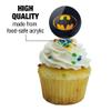 The Flash Batman Logo Cupcake Picks Toppers Decoration Set of 6 view 3