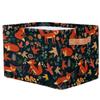 Forest Flower Animal Fox Storage Basket Cube Large Collapsible Toys Storage Box Bin Laundry Organizer for Closet Shelf Nursery Kids Bedroom,15x11x9.5 in,2 Pack view 2