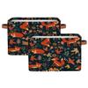 Forest Flower Animal Fox Storage Basket Cube Large Collapsible Toys Storage Box Bin Laundry Organizer for Closet Shelf Nursery Kids Bedroom,15x11x9.5 in,2 Pack view 3