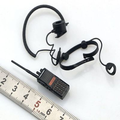 BOSWON 1/6 Scale Soldier Communication Equipment Plastic Walkie-Talkie + Headset Model