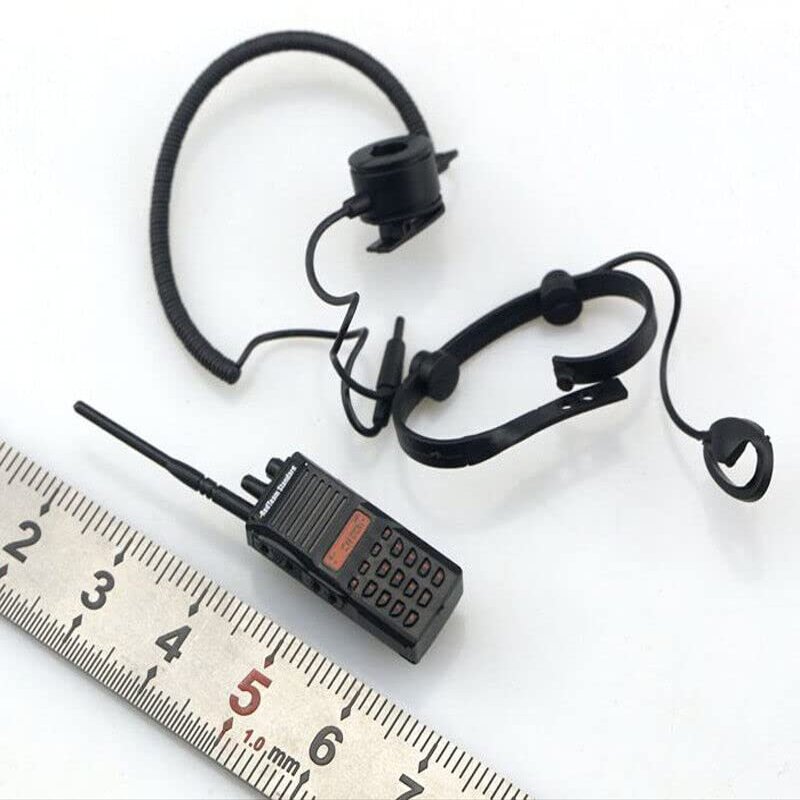 BOSWON 1/6 Scale Soldier Communication Equipment Plastic Walkie-Talkie + Headset Model