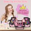 Hollyhi 59Pcs Kids Makeup Kit for Girl, Washable Play Makeup Toys Set for Dress Up, Beauty Vanity Set with Cosmetic Case Birthday Toys for Girls 3 4 5 6 7 8 9 10 11 12 Year Old Kids Toddlers ( Pink ) view 3