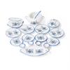 Odoria 1/12 Miniature Dish Dinnerware Set 17Pcs Dollhouse Decoration Accessories, Blue Petals view 1