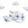Odoria 1/12 Miniature Dish Dinnerware Set 17Pcs Dollhouse Decoration Accessories, Blue Petals view 3