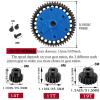hopsupRC 45# Steel Spur Gear 52T & Aluminum Cush Drive with(15T+17T+19T) Pinions Gear Sets Upgrades Part for 1/5 X-Maxx,1/10 New E-Revo2.0,#6449#7793X,Navy Blue view 3