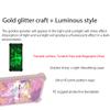 Case for vimoq a49 Play a631ls Case Compatible with vimoq a49 Play a631ls Phone Case Cover [with Tempered Glass Screen Protector][PC + TPU 2 in 1][Ring Support] [Gold Glitter+Luminous] JSF-DJS view 3