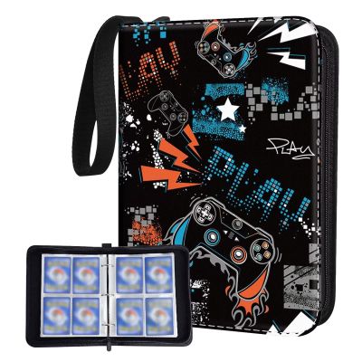 Bebomne Card Binder Holder 480 Pockets with 60 Removable Sleeves, Portable Game/Sports Trading Cards Binder Album Collector Organizer Protectors with Zipper,Waterproof