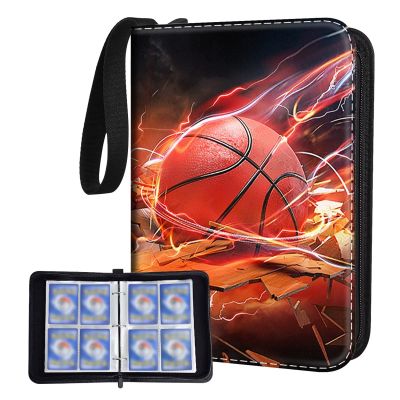 Bebomne Basketball Card Binder Holder 480 Pockets with 60 Removable Sleeves, Portable Sports Trading Cards Binder Album Collector Organizer Protectors with Zipper,Waterproof