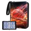 Bebomne Basketball Card Binder Holder 480 Pockets with 60 Removable Sleeves, Portable Sports Trading Cards Binder Album Collector Organizer Protectors with Zipper,Waterproof view 1