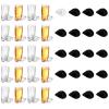 Sumind 40 Pieces Cowboy Cowgirl Party Decorations Supplies Included 20 Pcs Plastic Mini Western Hats Shaped Cup Lids and 20 Pcs 1 oz Miniature Cowboy Boot Shot Shaped Wine Glasses view 1