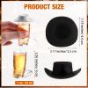 Sumind 40 Pieces Cowboy Cowgirl Party Decorations Supplies Included 20 Pcs Plastic Mini Western Hats Shaped Cup Lids and 20 Pcs 1 oz Miniature Cowboy Boot Shot Shaped Wine Glasses view 2