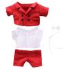 niannyyhouse 20cm Plush Doll Clothes Red Suit Coat Bow Tie White Shirt Pants 8in Soft Stuffed Plush Toys Accessories Dress up (Red, 20cm) view 1