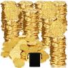 Hanaive 100 Pcs Metal Pirate Coins Treasure Chest Spanish Doubloon Fake Coins Tokens for Kids Board Games Pirate Party Cosplay(Gold,M,Irregular) view 1