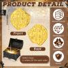 Hanaive 100 Pcs Metal Pirate Coins Treasure Chest Spanish Doubloon Fake Coins Tokens for Kids Board Games Pirate Party Cosplay(Gold,M,Irregular) view 2