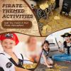 Hanaive 100 Pcs Metal Pirate Coins Treasure Chest Spanish Doubloon Fake Coins Tokens for Kids Board Games Pirate Party Cosplay(Gold,M,Irregular) view 4