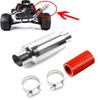 Steel RC Exhaust Pipe for HPI Baja ROVAN 5B 5T 5SC for LOSI DBXL S 1/5 RC Car, Easy to Install RC Car DIY Replacement Accessory Part view 2