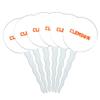 Clemson University Secondary Logo Cupcake Picks Toppers Decoration Set of 6 view 1