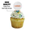 Clemson University Secondary Logo Cupcake Picks Toppers Decoration Set of 6 view 3