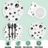 Tanlade 171 Pcs Black Dog Paw Pattern Birthday Party Supplies Set Serves 24 view 3