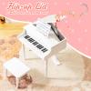Goplus 30-Key Classical Kids Piano, Mini Grand Piano Wooden Learn-to-Play Musical Instrument Toy with Bench, Piano Lid, Music Rack, Gift for Boys Girls Aged 2+ Baby Toddler(3 Straight Leg-White) view 4