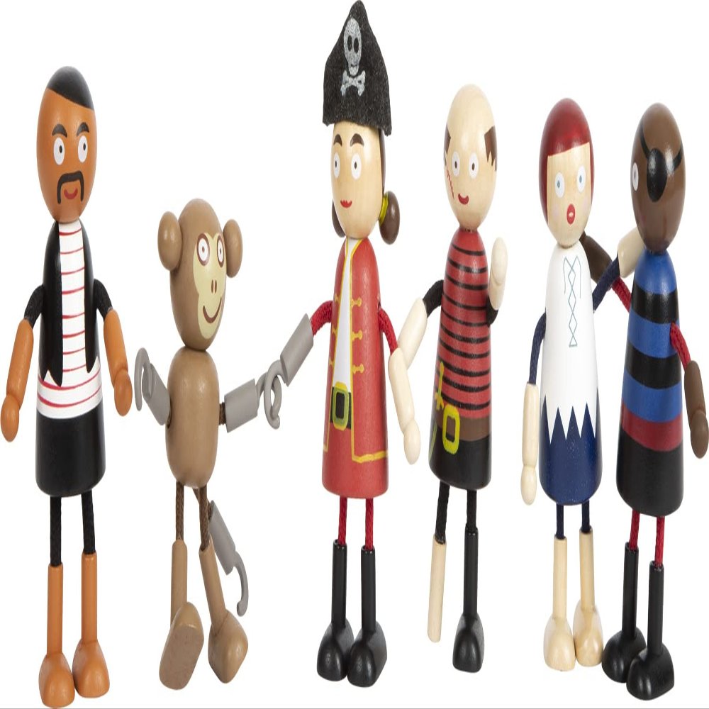 Wooden Bending Dolls Pirate
