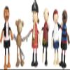 Wooden Bending Dolls Pirate view 1